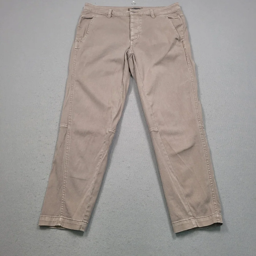 Prana Womens Size 8 Khaki Brown Organic Cotton Button Fly Chino Pants W43180507